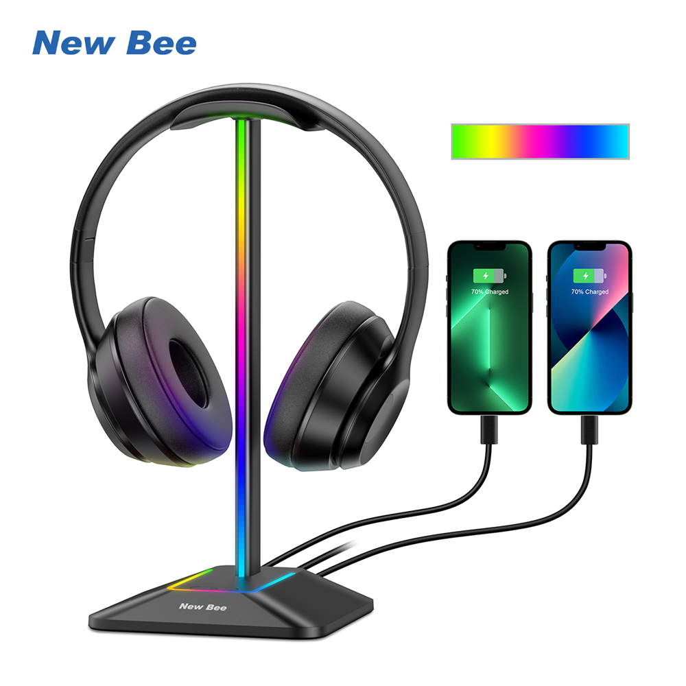 Gaming Console Desk - Bee Z8 RGB headphone pemegang berdiri