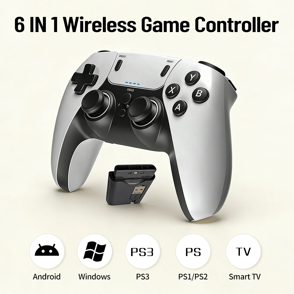 Gaming Console For Android Tv - Gamepad Getar Ganda 6-in-1 untuk Pengontrol