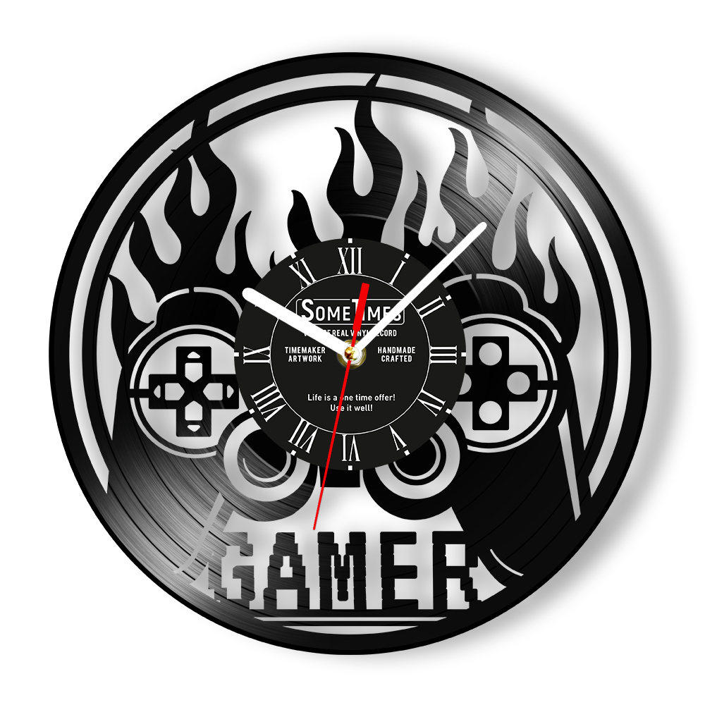 Gaming Console Names - Jam Dinding Vinyl Record Kustom Nama