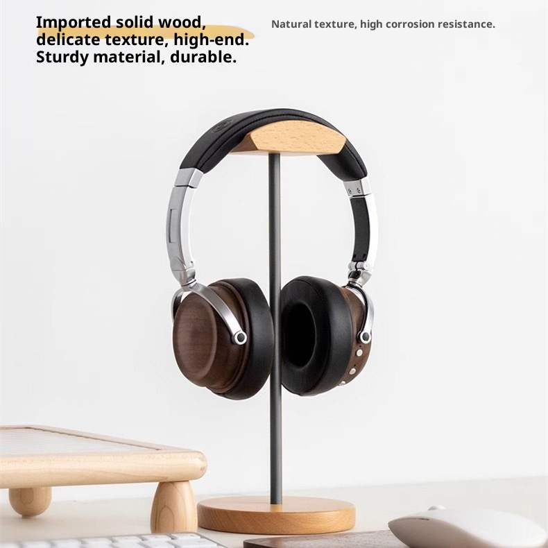 Penyangga Headphone Kayu Walnu - Gaming Console Desk ulasan dan harga
