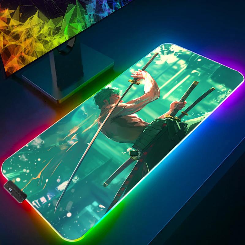 ONE PIECE Zoro Mouse Pad RGB A - Gaming Console Desk ulasan dan harga