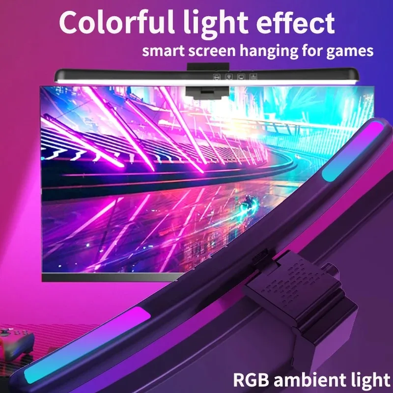Lampu Monitor Komputer RGB Rit - Gaming Console Desk ulasan dan harga